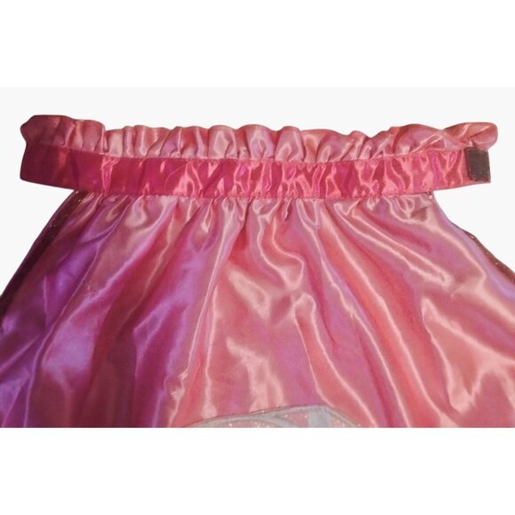 Supergirl Pink Satin Cape Glitter S Logo Girls Halloween Costume OS - Picture 5 of 9